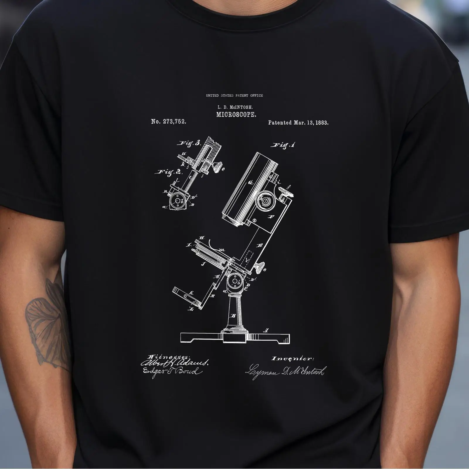 Medical Lab Microscope - Vintage 1883 US Patent Microscope T